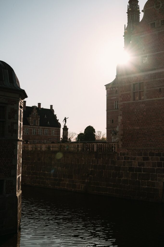 Lens flare in a photo at Frederiksborg Castle in Hillerød