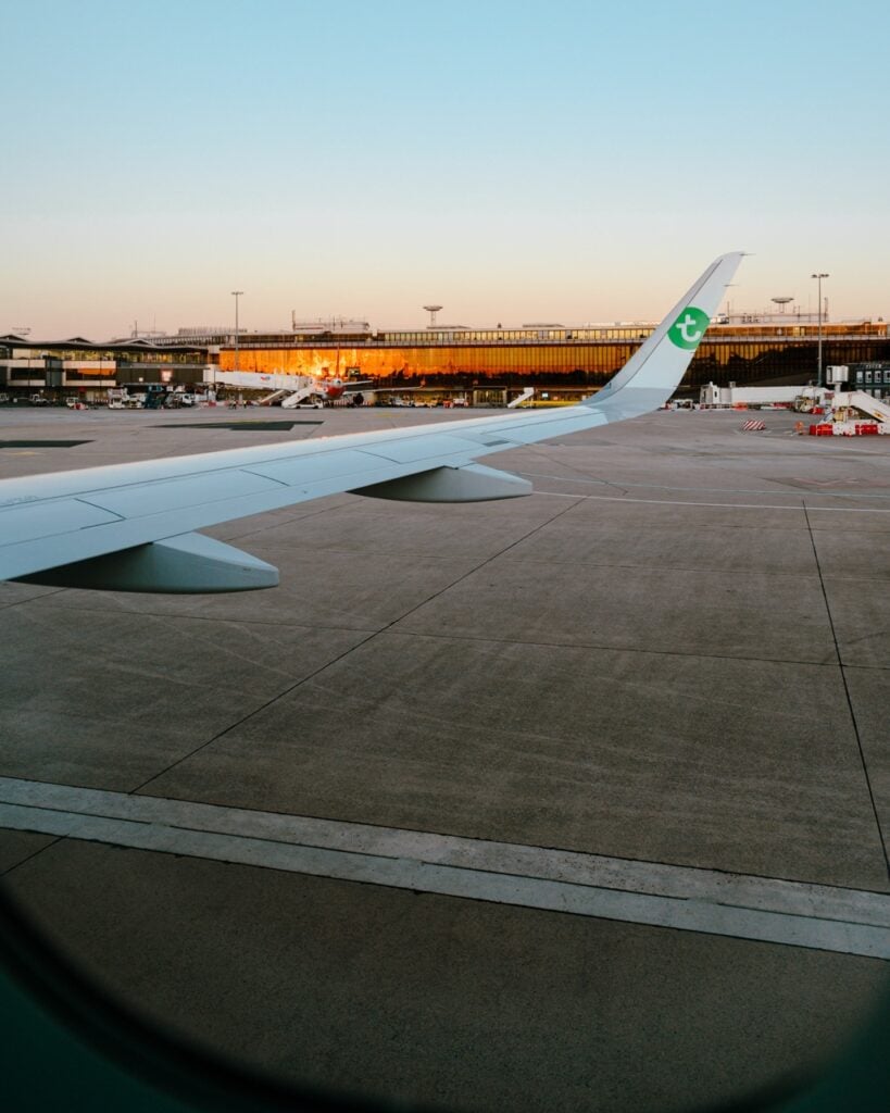A view of Orly Airport from a Transavia flight departing
