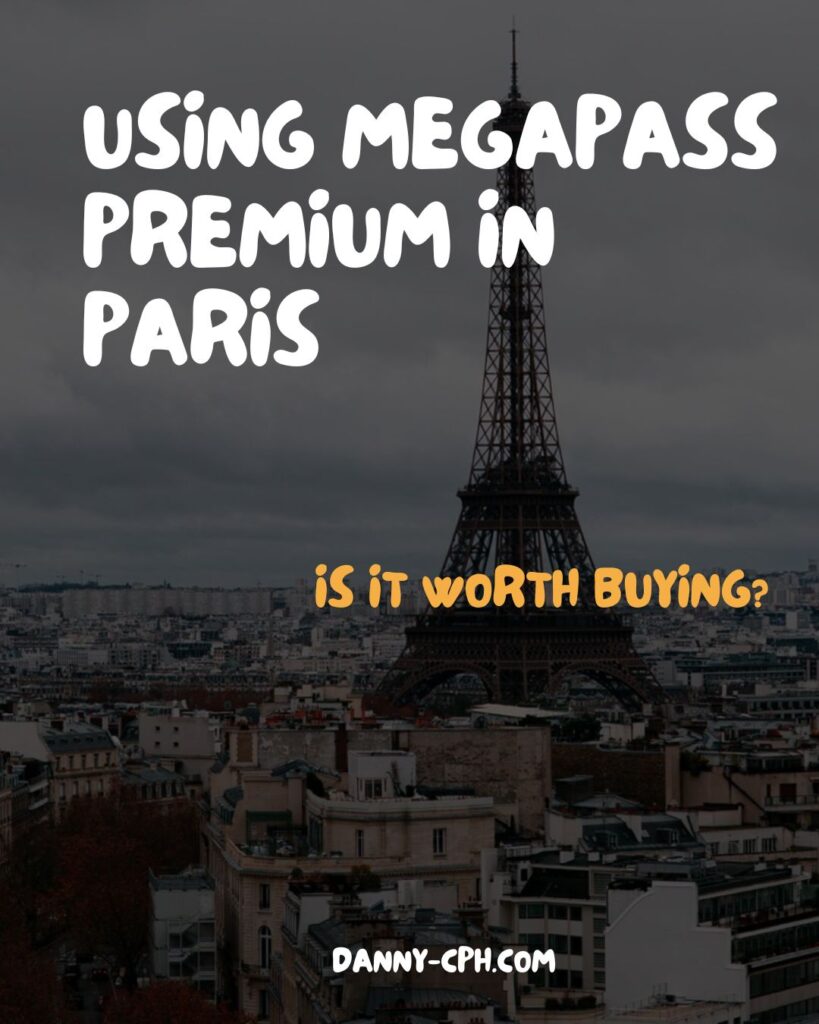 A Pinterest pin for a review for MegaPass Paris
