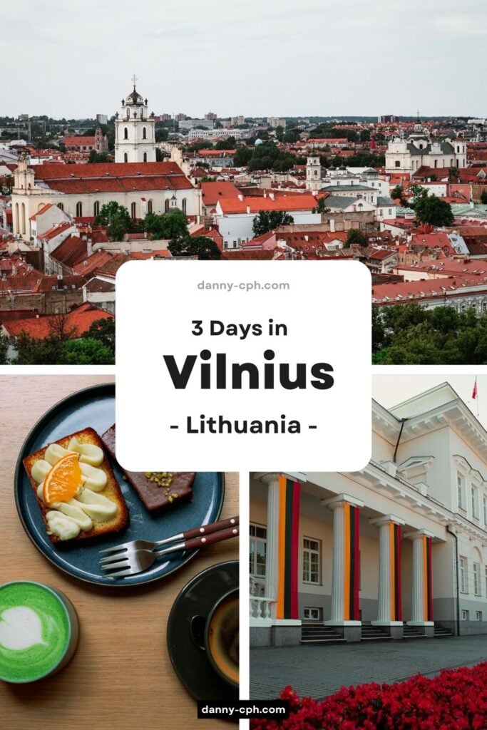 A Pinterest Pin for a 3-Day Vilnius Itinerary