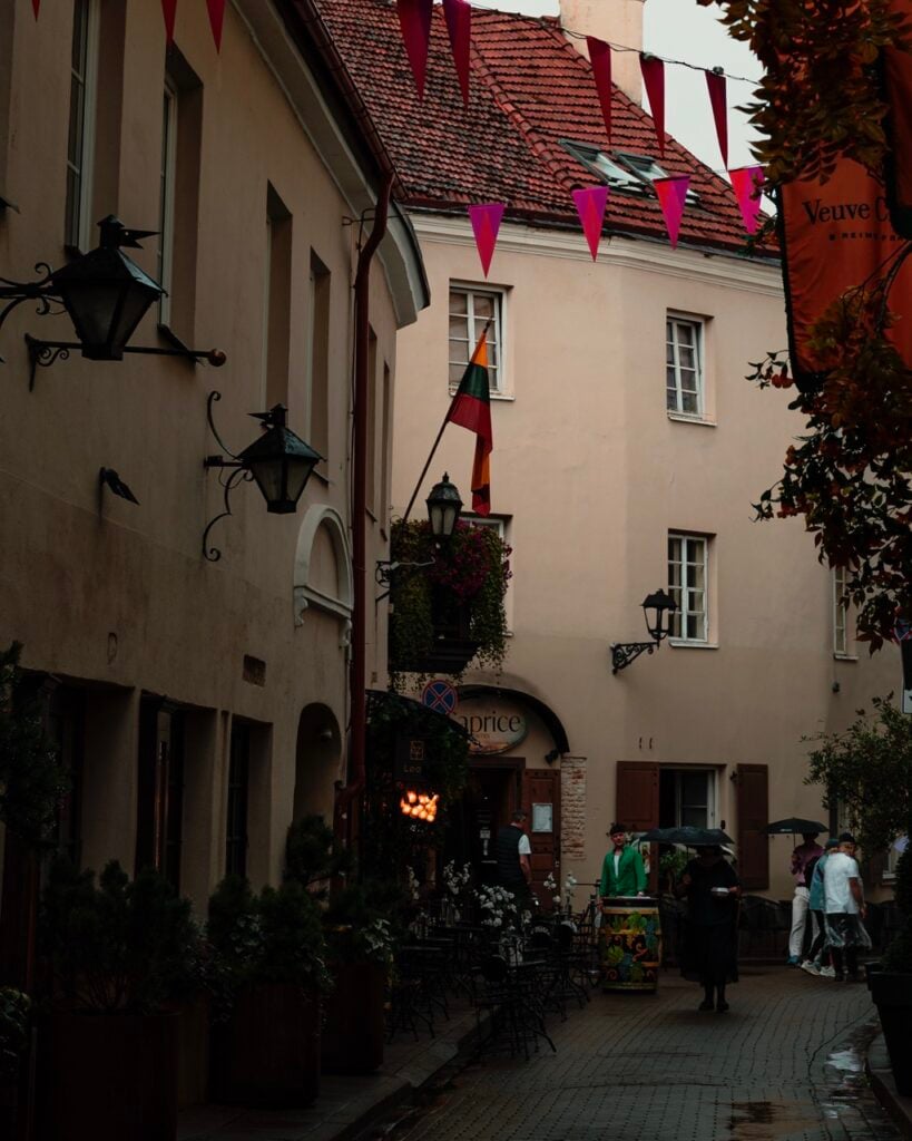 A street in Vilnius, Lithuania