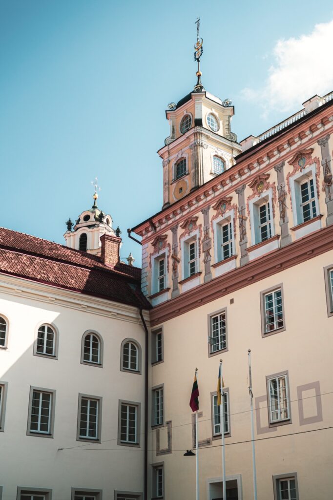 Buildings in Vilnius, Lithuania, on a sunny day
