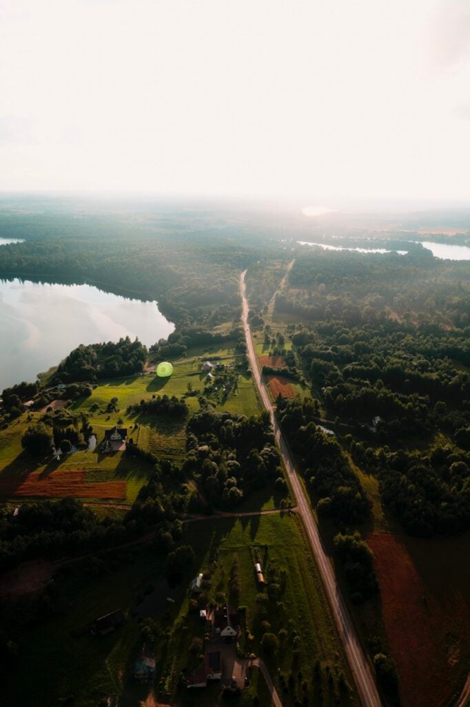 Riding above Lithuania in a hot air balloon