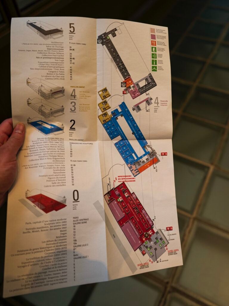 A map at the Musée D'Orsay in Paris, France