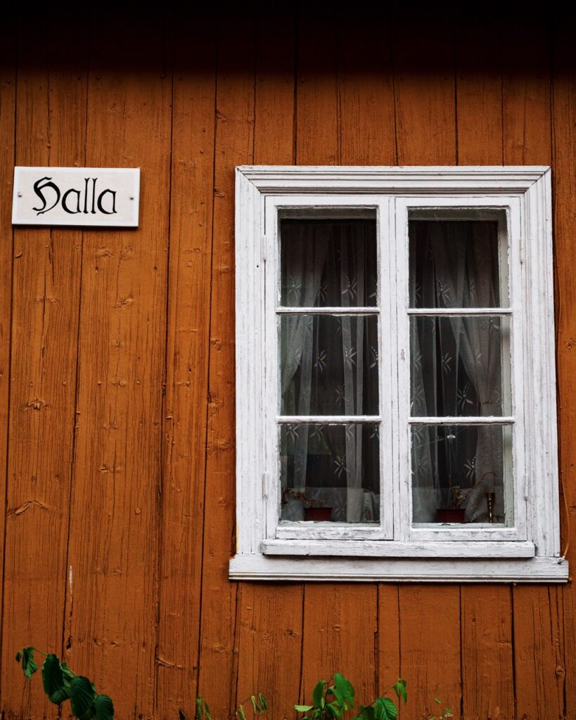 An orange house in Naantali, FInland
