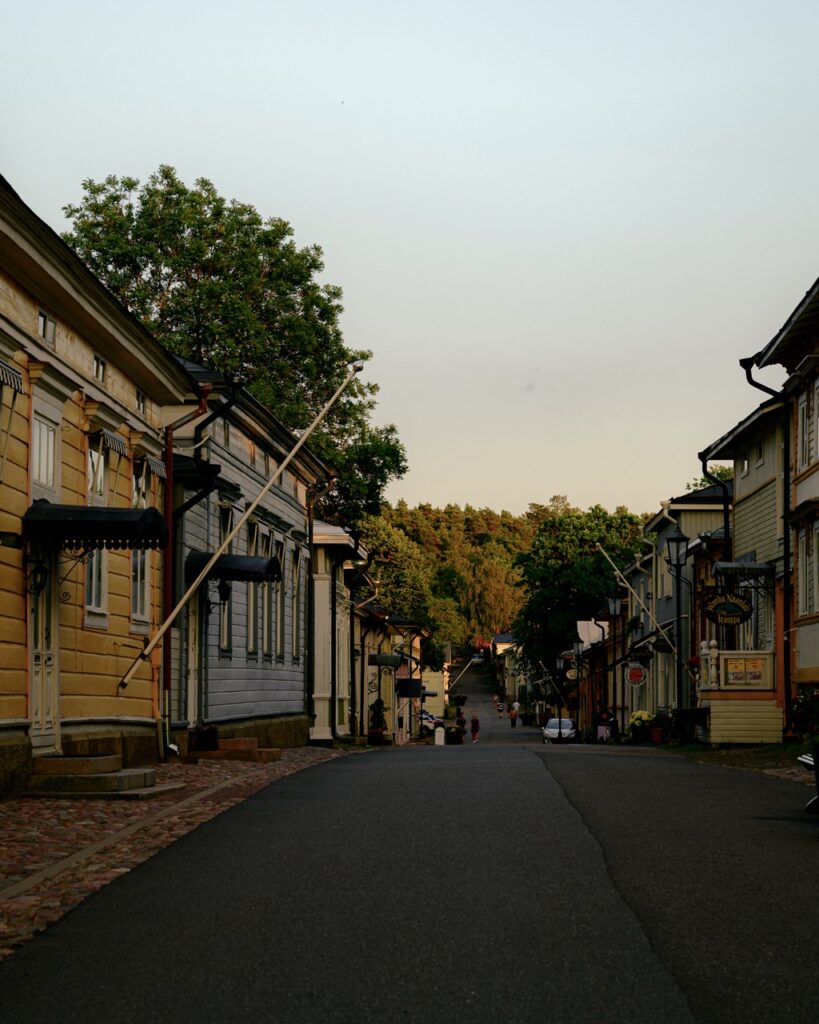 A street in the Old Town of Naantali, Finland