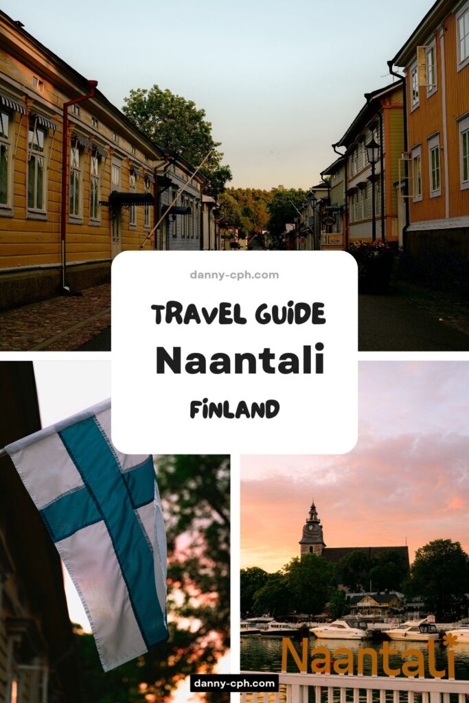 A Pinterest pin for visiting Naantali, Finland