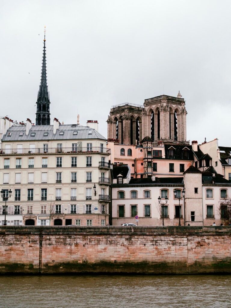 Notre Dame from a boat on the River Seine
