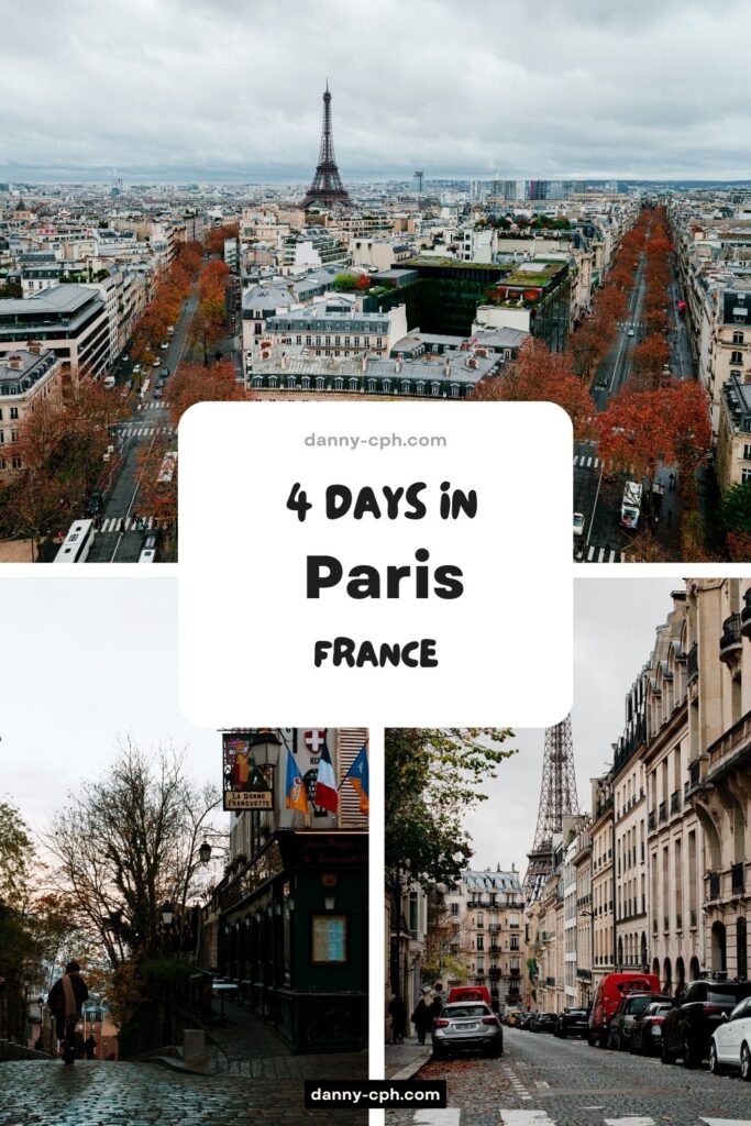 A Pinterest pin for an article on spending 4 days in Paris, France