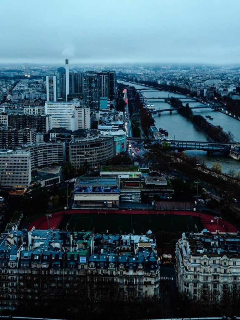 A view of the River Seine from the Eiffel Tower