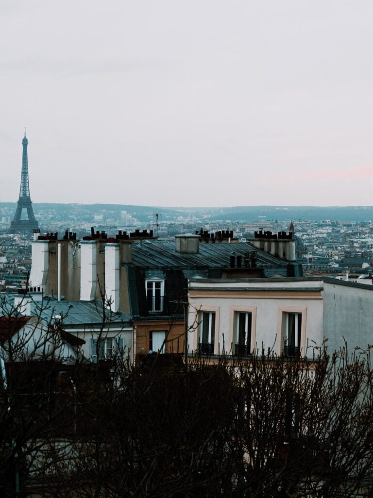 A view of the Eiffel Tower from Montmartre
