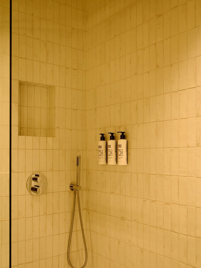 A hotel shower in Oslo, Norway