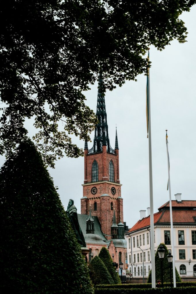 A view of the church in Riddarholmen, Stockholm
