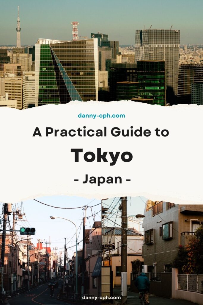 A Pinterest pin for a Tokyo travel guide article