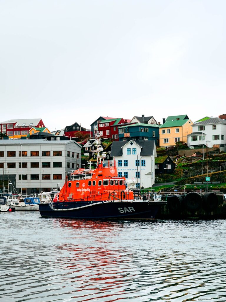 A view of one of the waterfront areas in Tórshavn, Faroe Islands