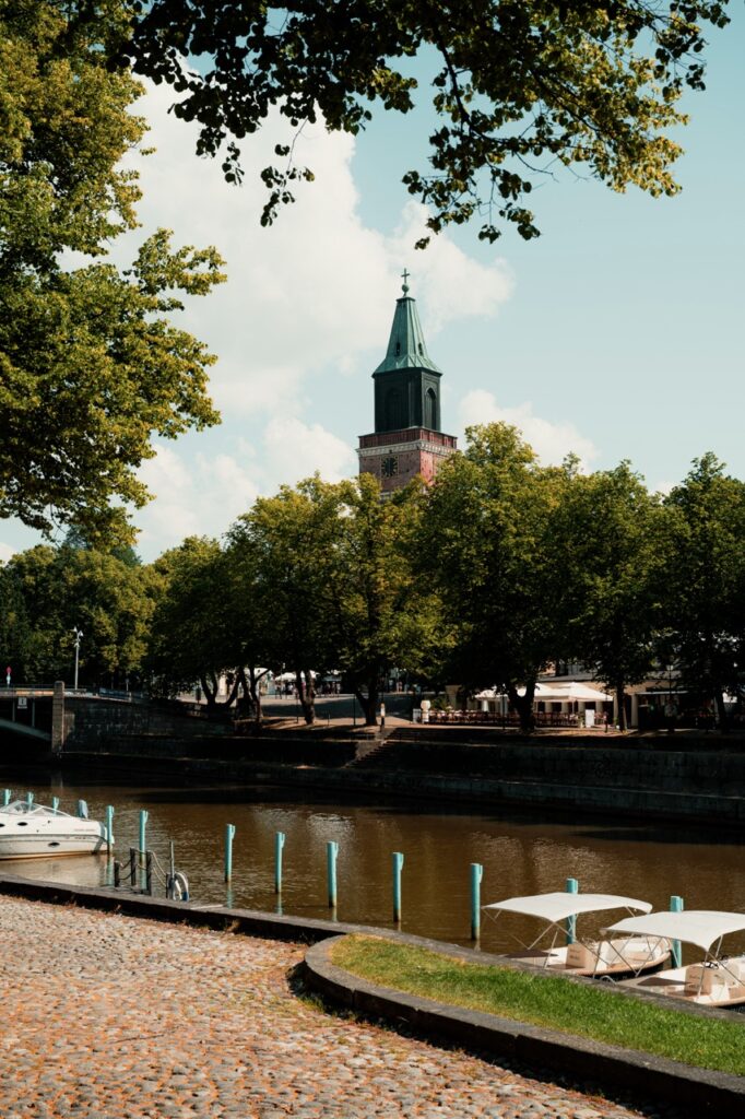 A view of Turku from the banks of the Aura River