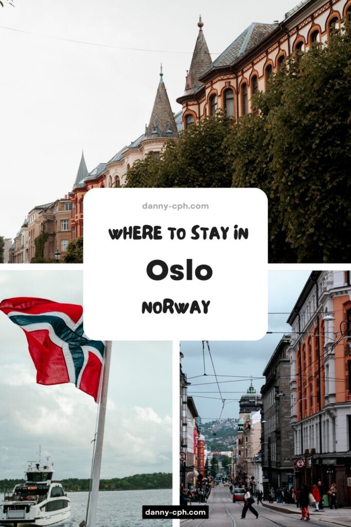 A Pinterest post for an article on where to stay in Oslo