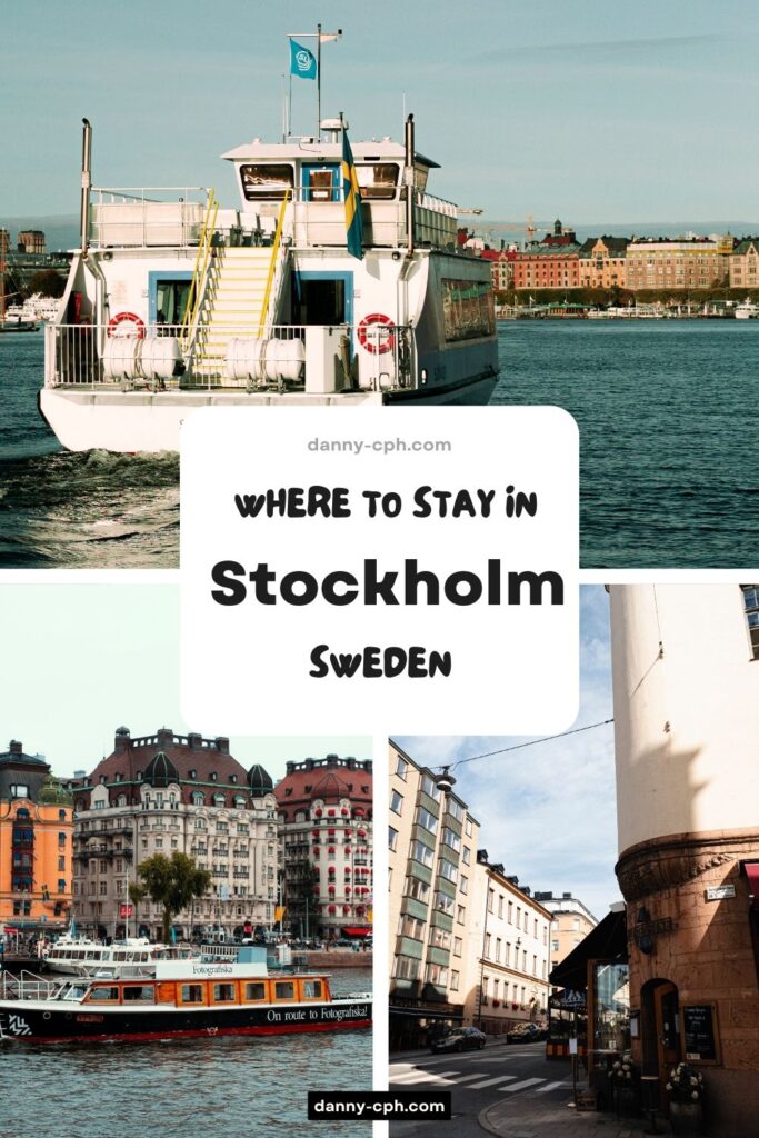 A Pinterest Pin for an Article on Where to Stay in Stockholm