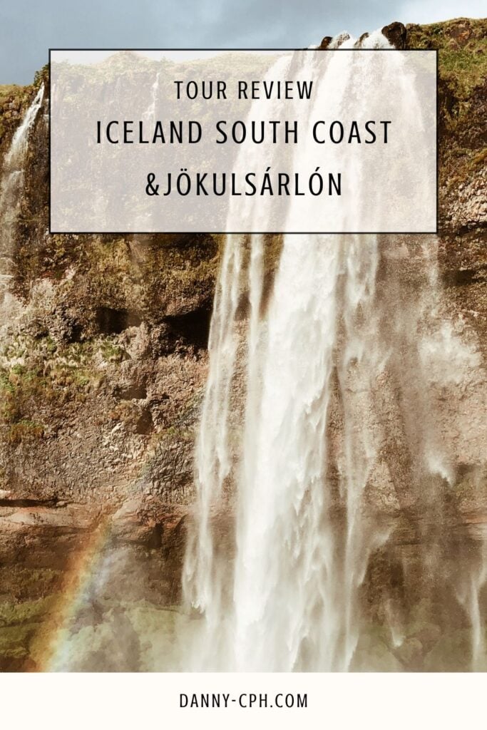 Iceland South Coast tour review pinterest pin for blog post