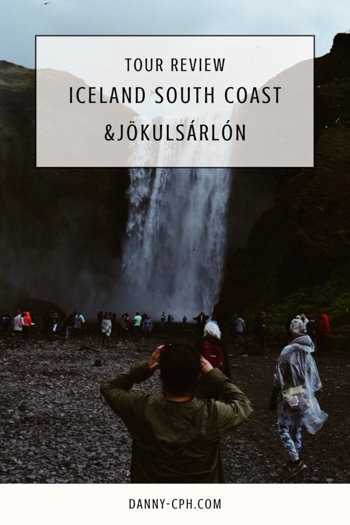 Pinterest pin for a blog reviewing Iceland South Coast tour
