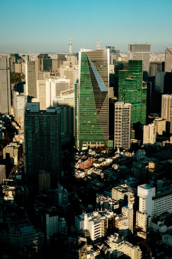 A view of the Tokyo Skytree from Roppongi Hills