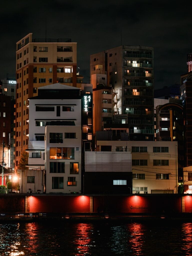 The Sumida River and Nearby Buildings in Tokyo