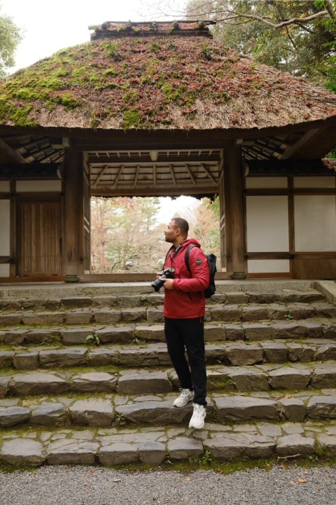 Danny Maiorca at a temple in Kyoto, Japan