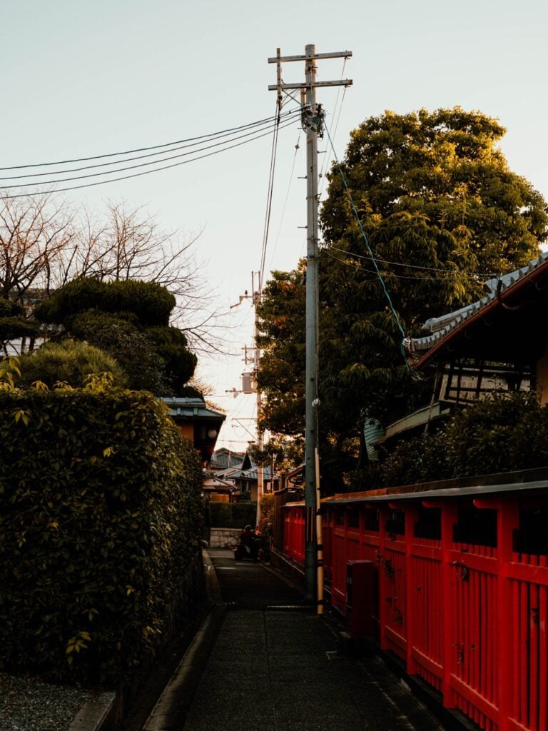 A side-street close to Fushimi-Inari shrine in Kyoto