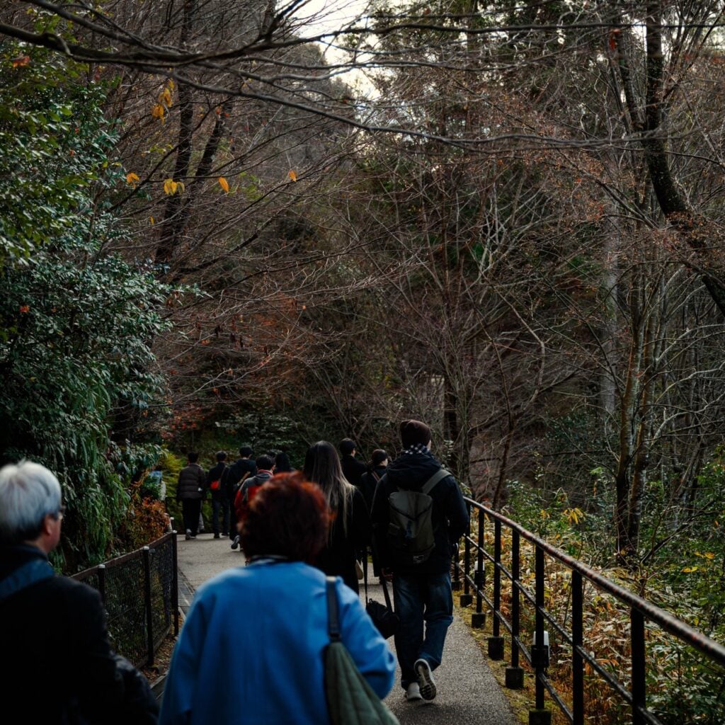 A trail behind the Kiyomizu-dera temple in Kyoto, Japan