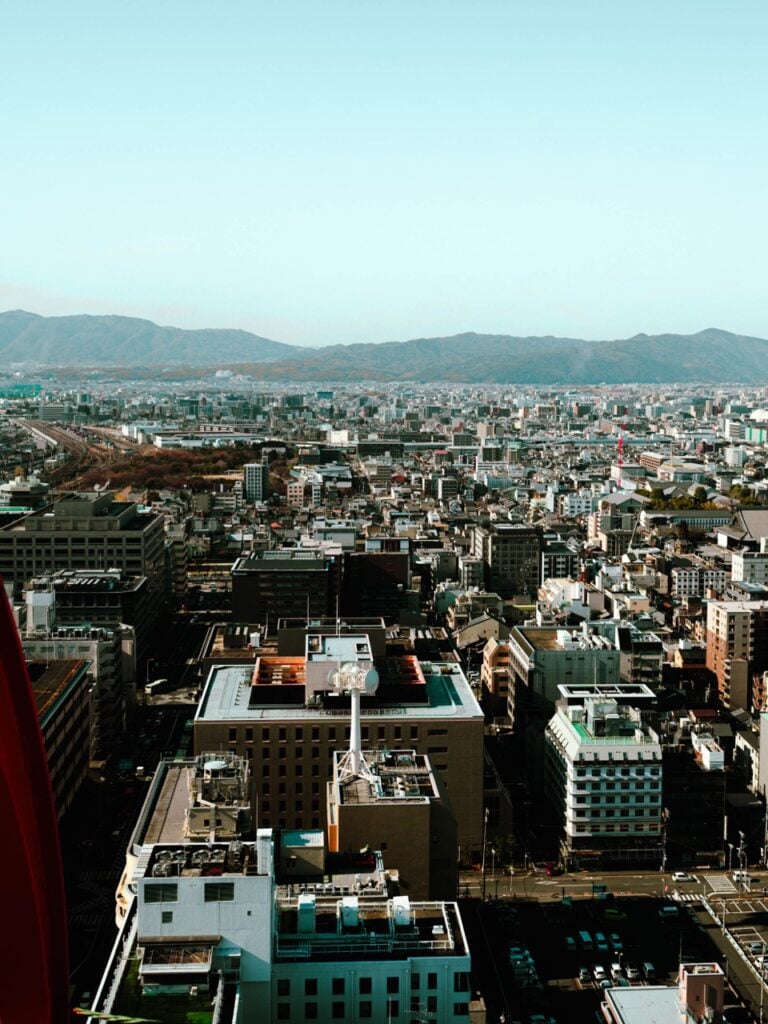 Kyoto, Japan, from above