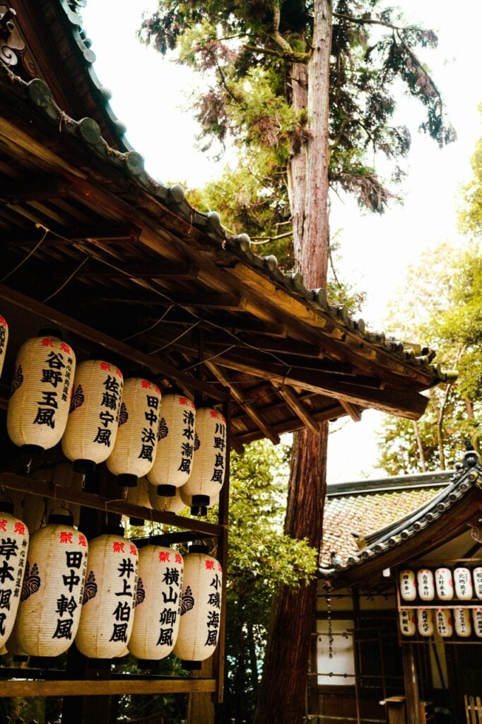 Outside of a temple in Kyoto, Japan