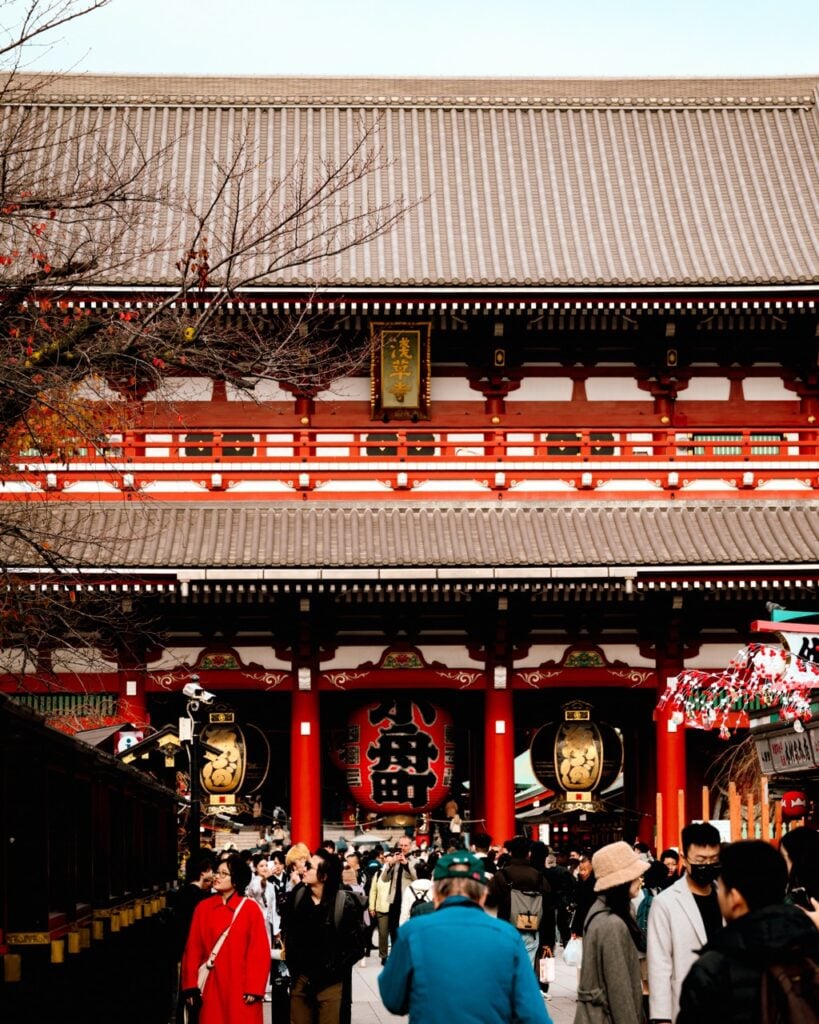 People walking at the Senso-ji Temple in Tokyo, Japan