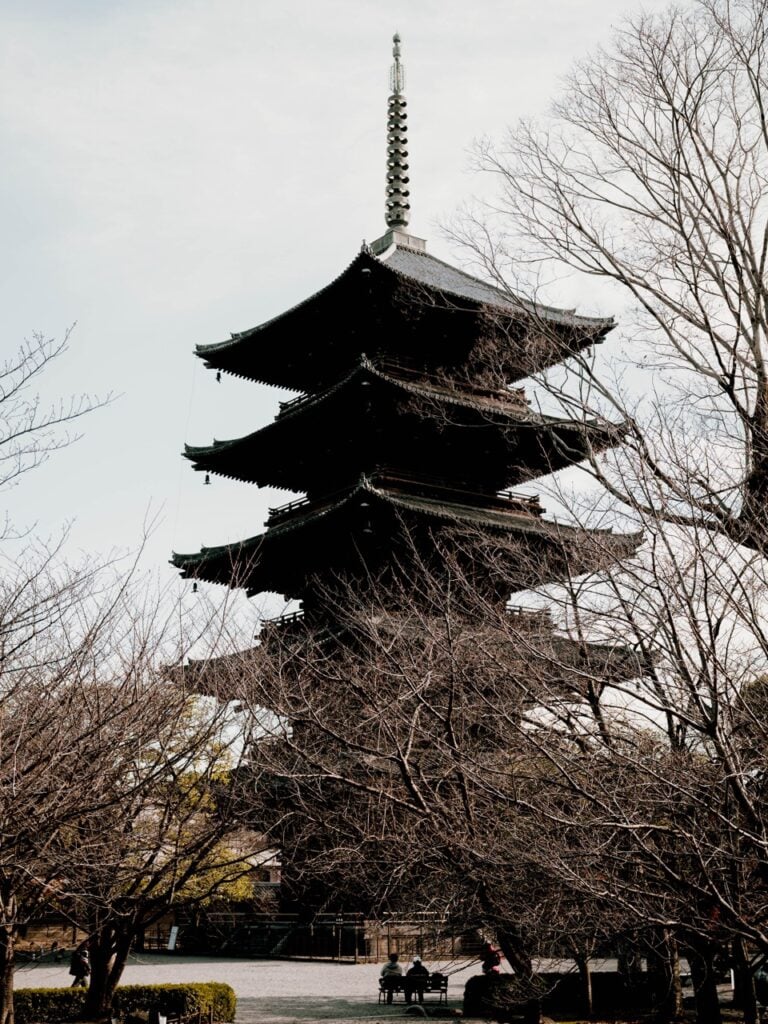 The pagoda at the To-ji temple in Kyoto, Japan
