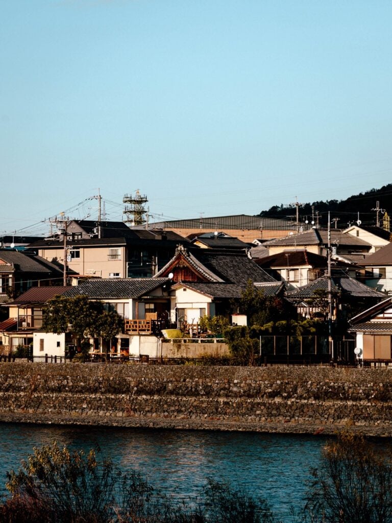 The riverfront in Uji, Japan