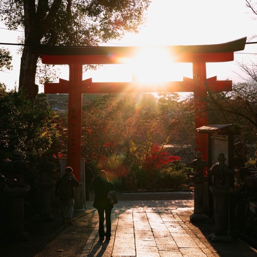 A shrine gate in Uji, Japan