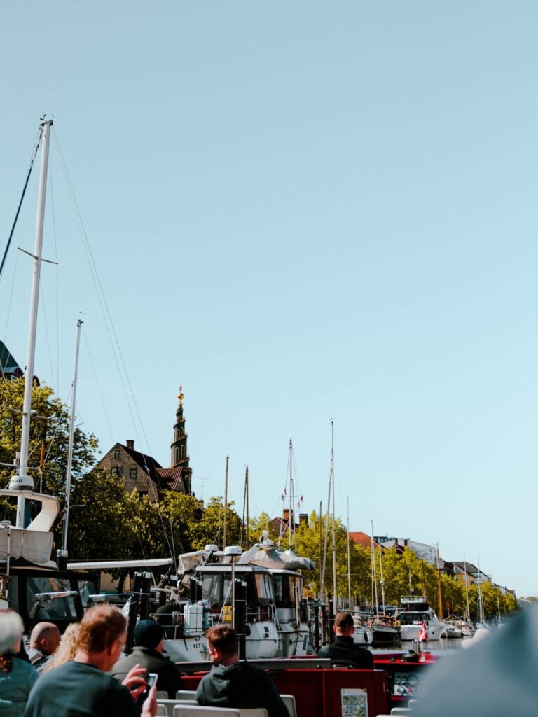 A view of Christianshavn from a boat