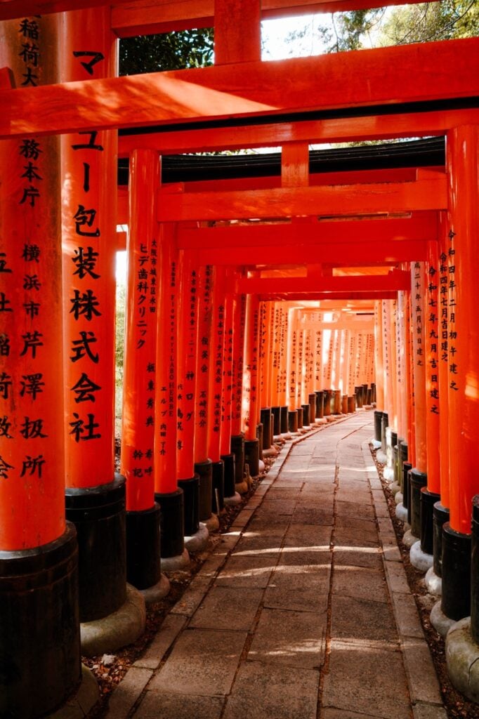 Orange gates at Fushimi Inari, Kyoto