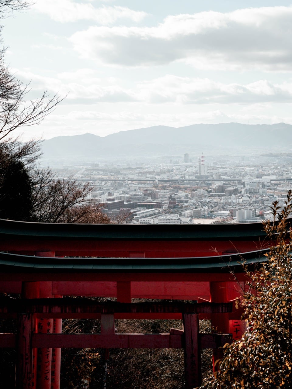 A view of Kyoto from the Fushimi Inari Trail