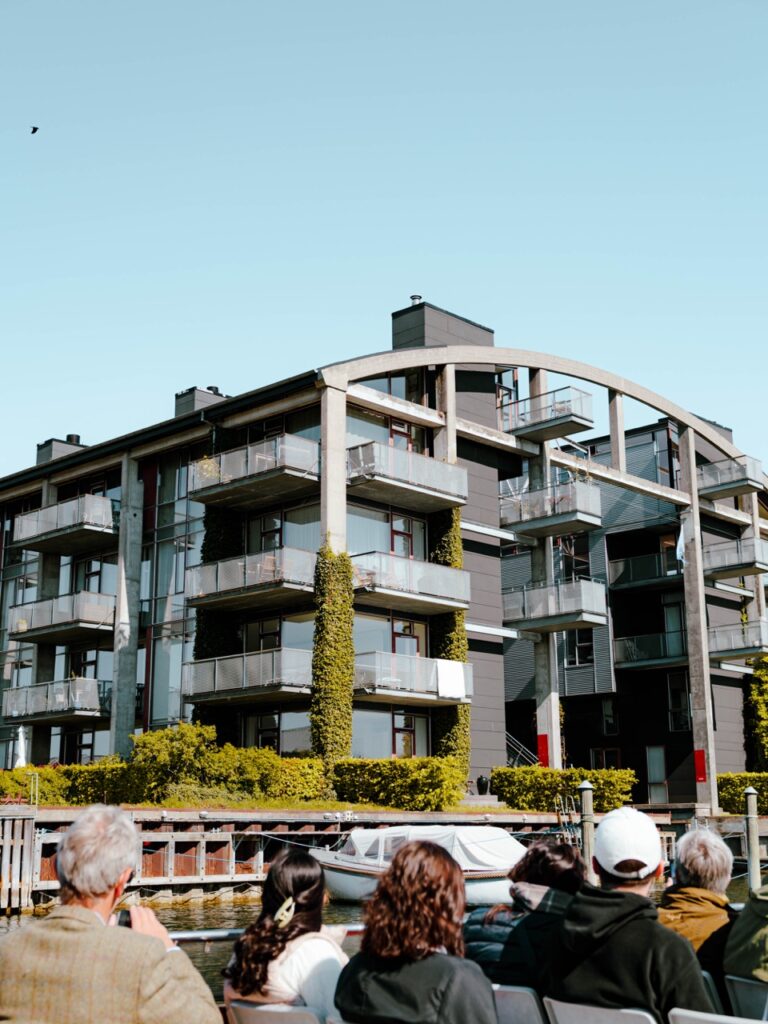 An apartment in Holmen, Copenhagen, seen from the water