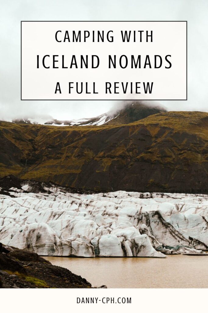 A Pinterest pin for an article reviewing Iceland Nomads