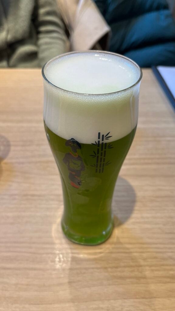 Drinking Matcha Beer in Kyoto