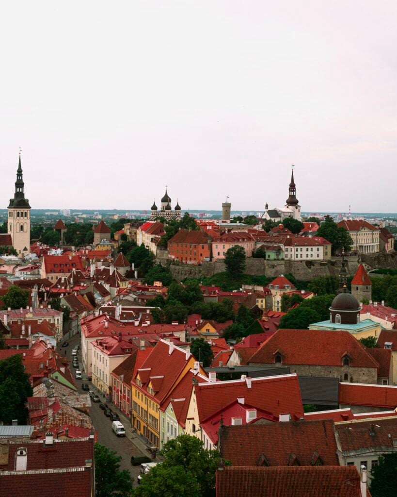 Old Town in Tallinn, Estonia, from above