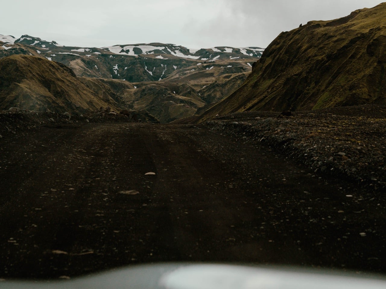 Driving to Thakgil Camping in Iceland