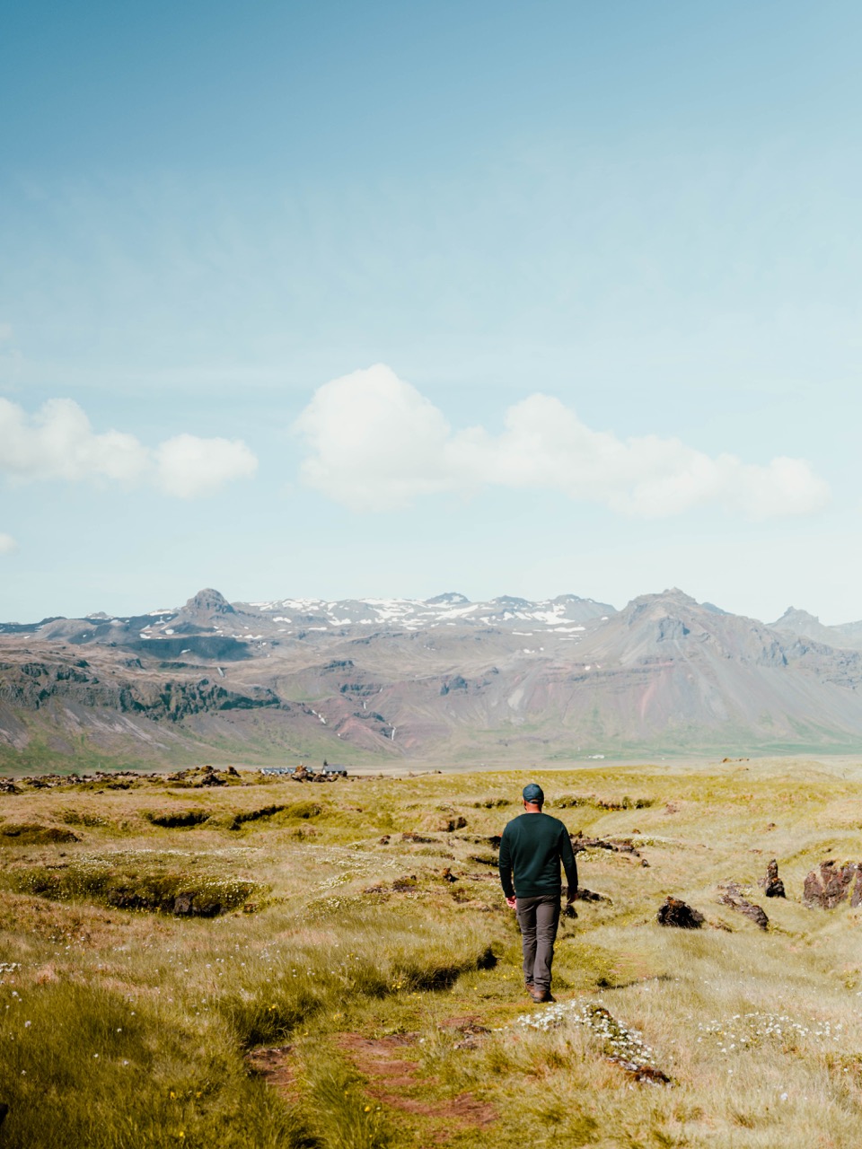 Danny Maiorca hiking on the Snæfellsnes peninsula in Iceland