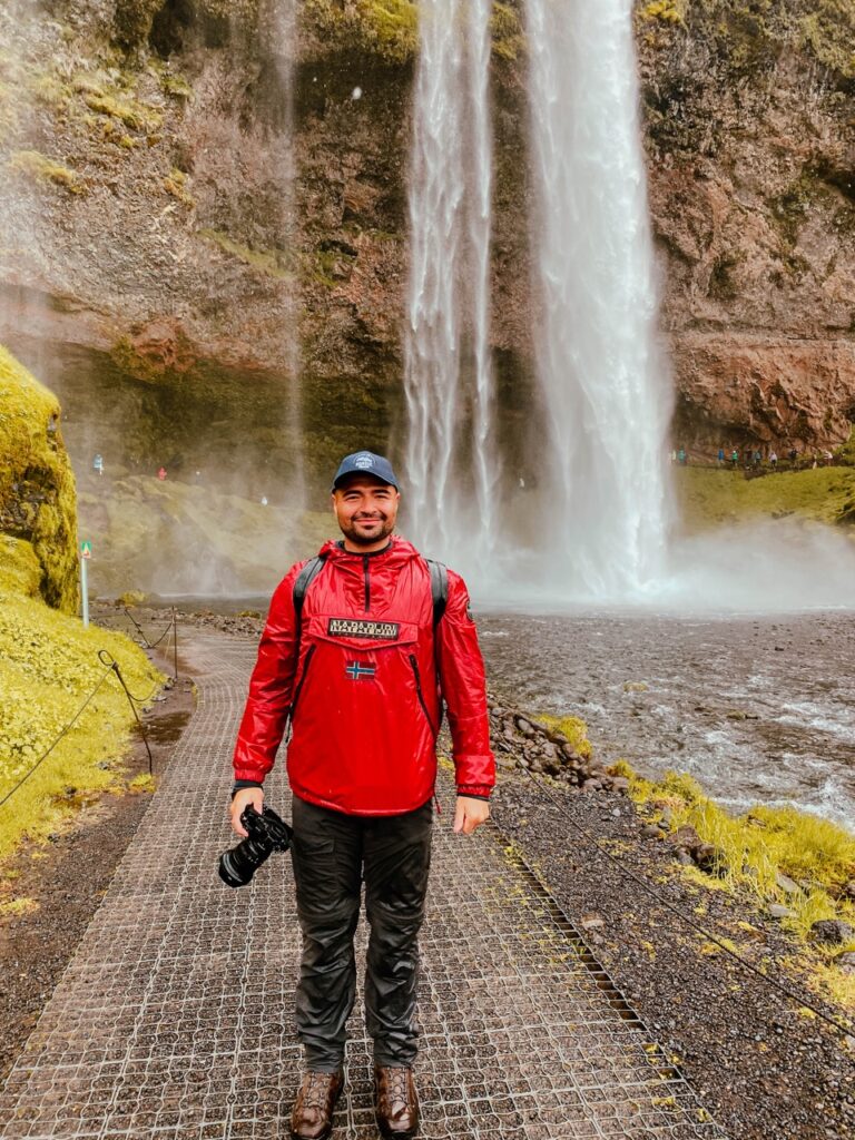Danny Maiorca at Seljalandsfoss in Iceland