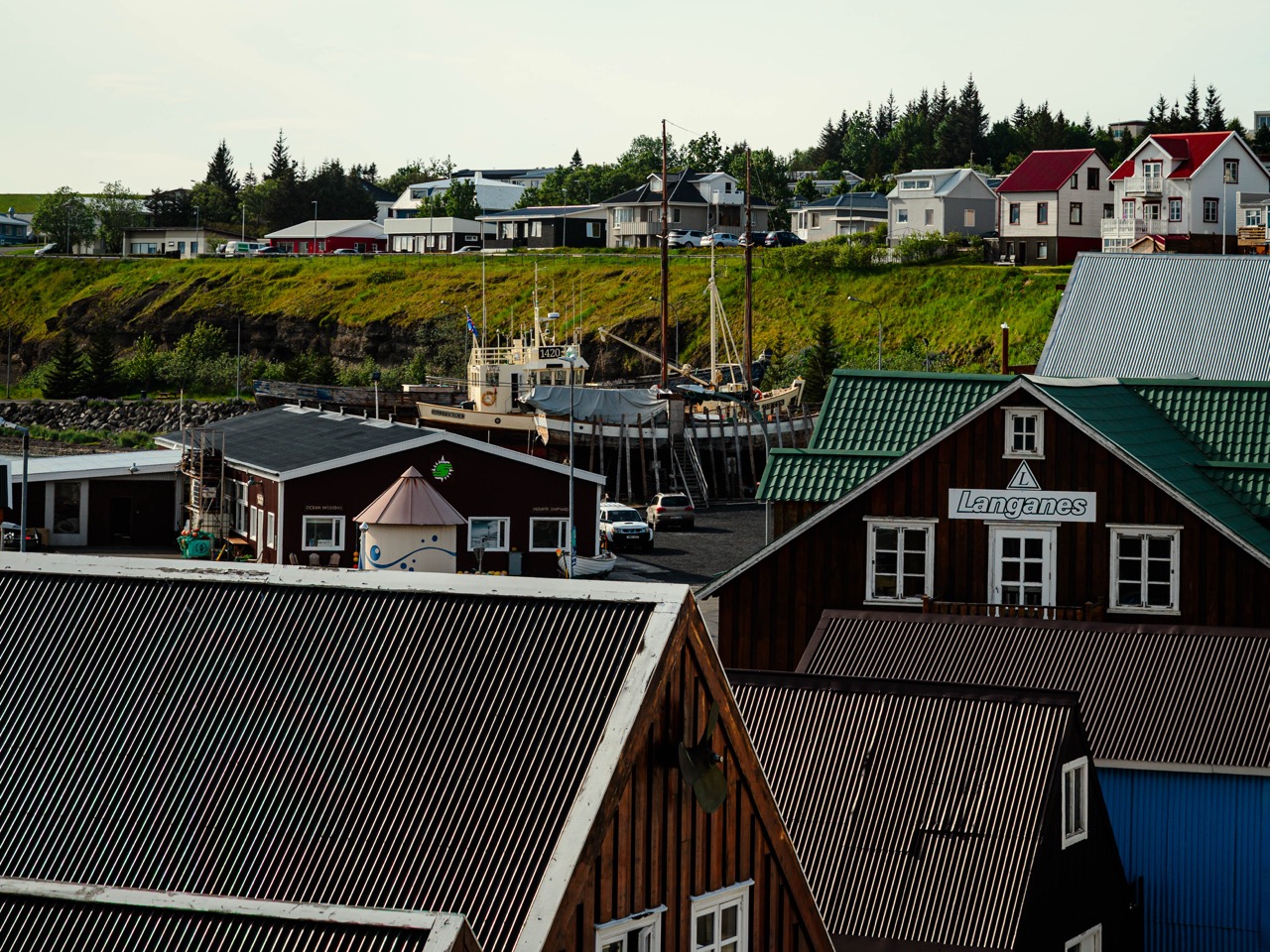 The harbor in Húsavík, Iceland