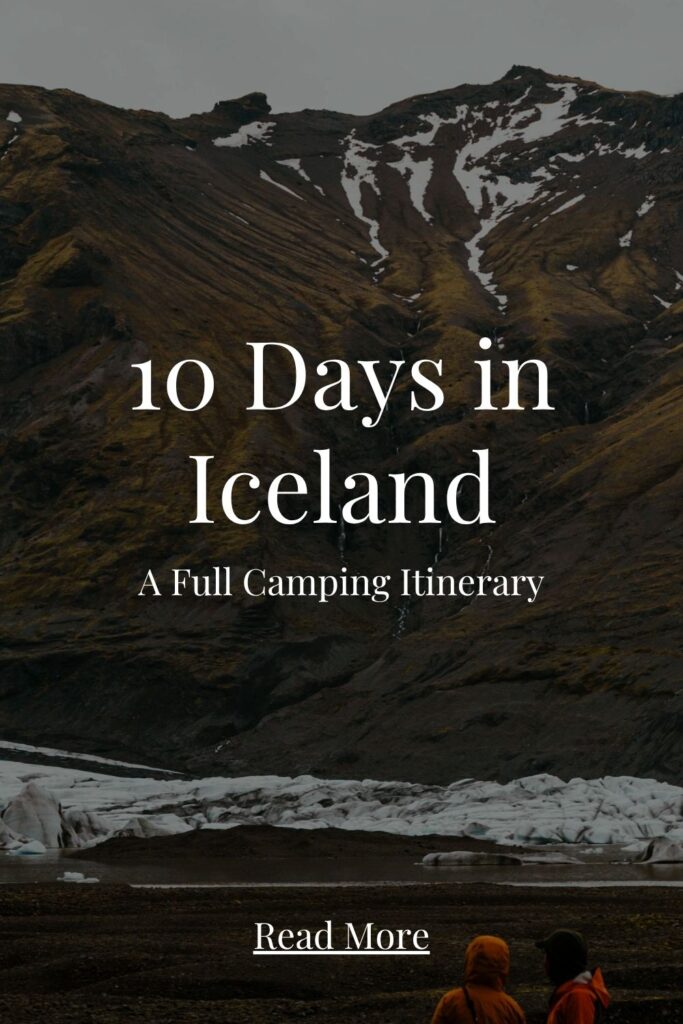 Pinterest pin for an Iceland camping itinerary