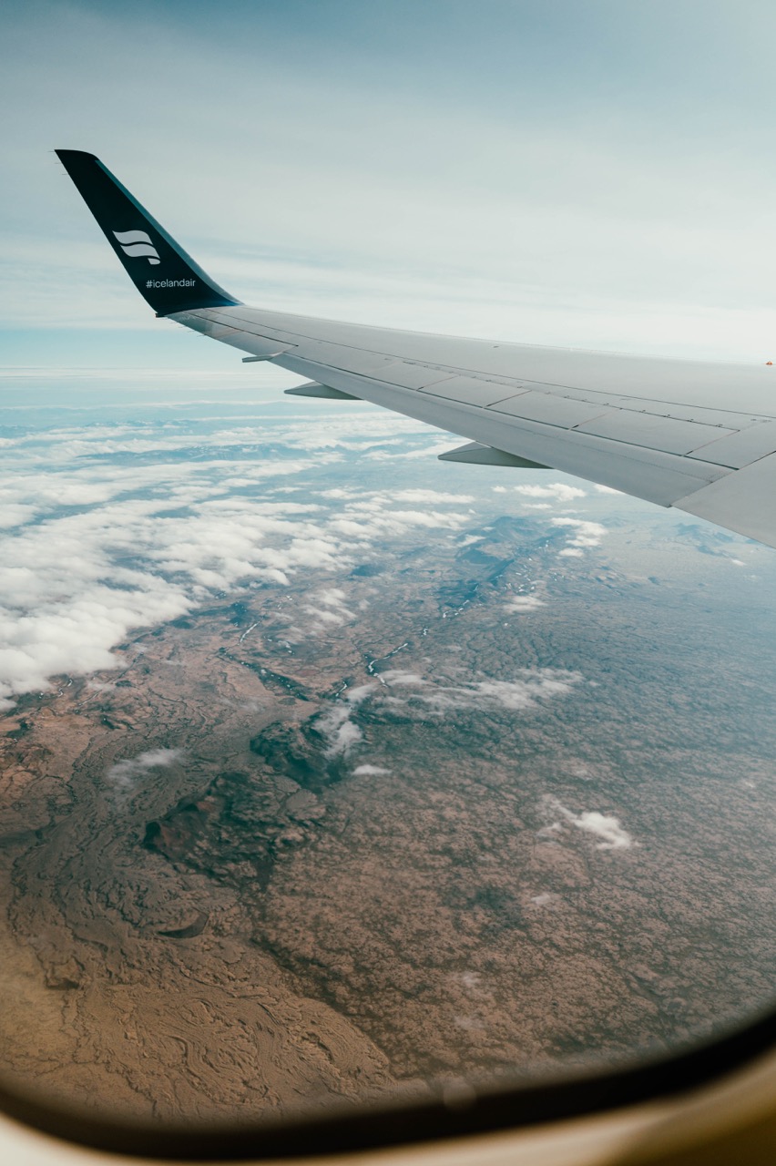 Flying over Iceland on the way home