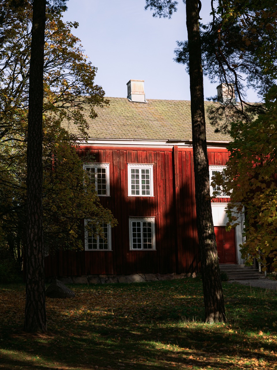 A red house at Skansen in Stockholm