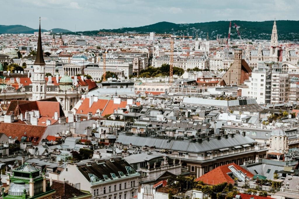 A view of Vienna from above